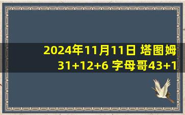 2024年11月11日 塔图姆31+12+6 字母哥43+13 利拉德15中4 绿军17分逆转雄鹿